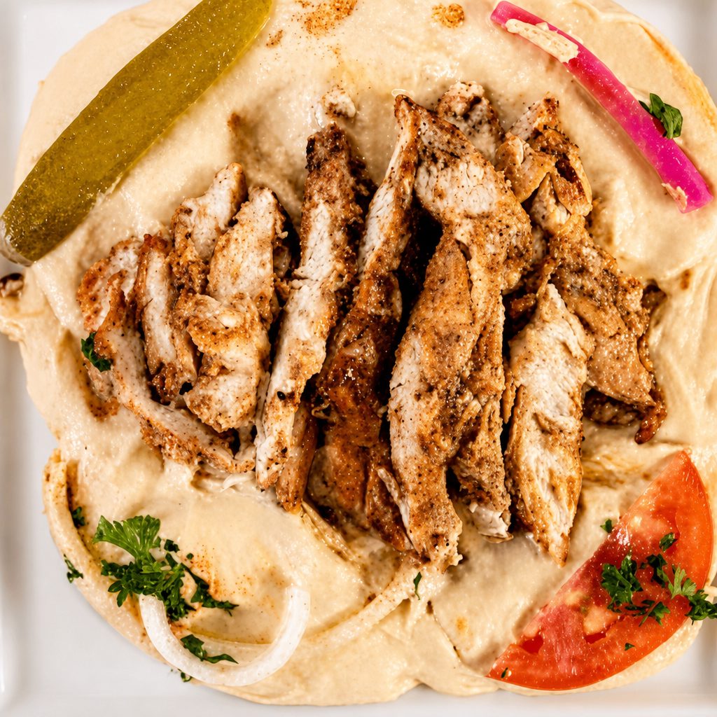 Hummus with Shawarma.