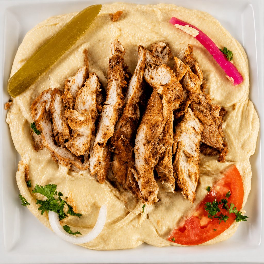 Hummus with Shawarma.